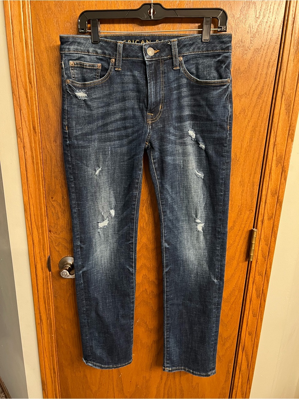 American Eagle Outfitters Dark Indigo Straight Jeans